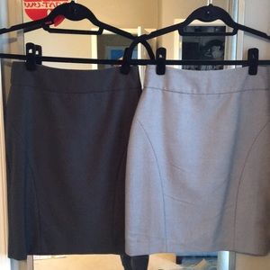Two Banana Republic stretch cotton lined skirts.